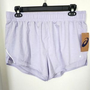 womems asics running short lined Size XL Light Purple
